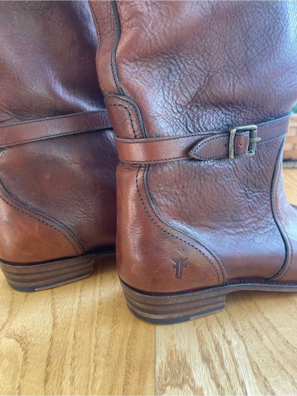 Frye Leather Knee-High Heeled Boots - Picture 12 of 16